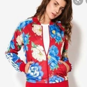 Almost new adidas Chita floral zip up track jacket